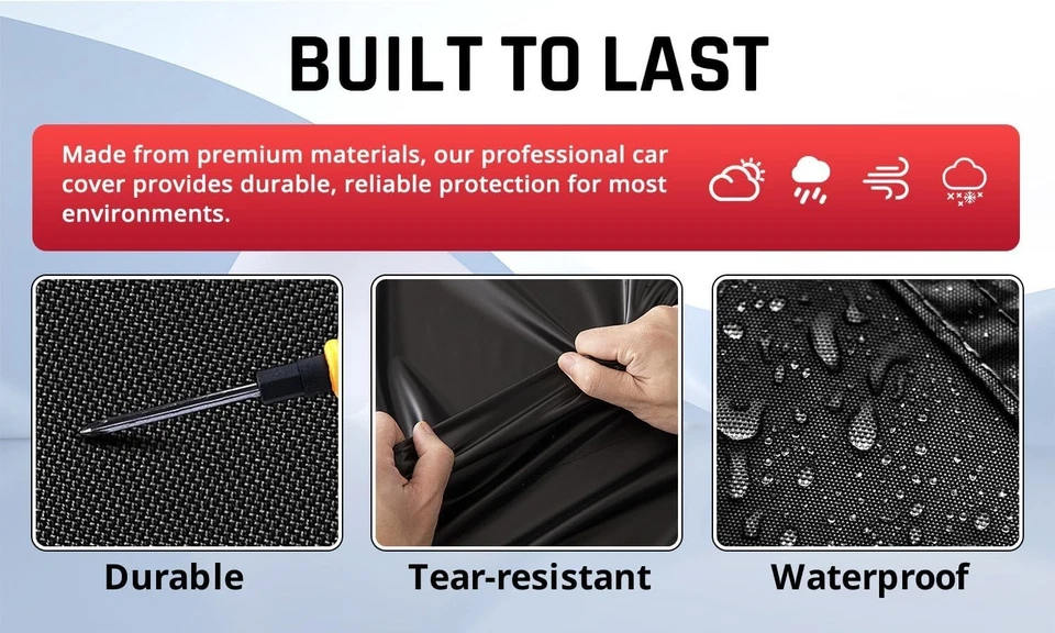 Fit For Honda Accord 1998–2025 Waterproof Car Cover All Weather with Door Zipper Foto 3 de 4