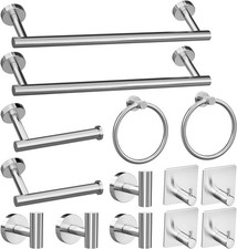14-Piece Bathroom Hardware Set, Brushed Nickel Stainless SteelNEW