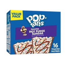 Pop-Tarts Frosted Hot Fudge Sundae Toaster Pastries, Breakfast Foods 27 oz 16 Ct