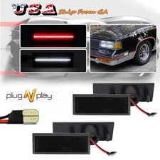 4X White Front & Red RearLED Side Marker Lights For 81-88 Oldsmobile Cutlass 442