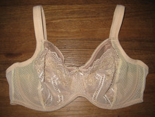 Wacoal 855216 "Enchantment" Womens Nude Sheer Lace Full Figure Underwire Bra 42D
