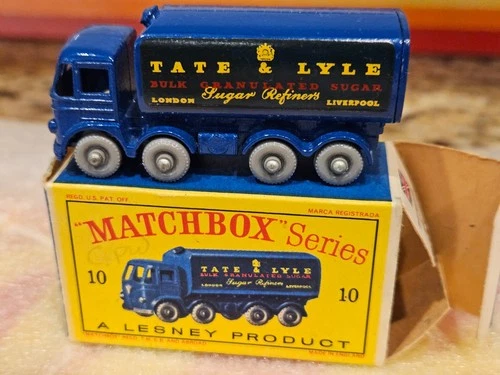 Vintage Matchbox Lesney #10 SPW Tate & Lyle Sugar Container Truck w/D Box NOS