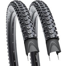 26x1.95 Mountain Bike Tires - Folding, 50-559, 60TPI, Anti-Puncture, 2 Pack