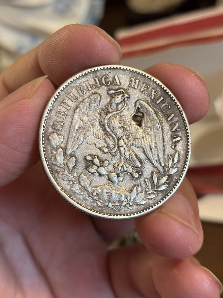 1898年 メキシコ 1ペソ 銀貨 PCGS MS63 リストライク 自由の帽子 1903