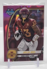 2024 Bowman University Chrome #96 Jaylin Noel Pink Lava Refractor