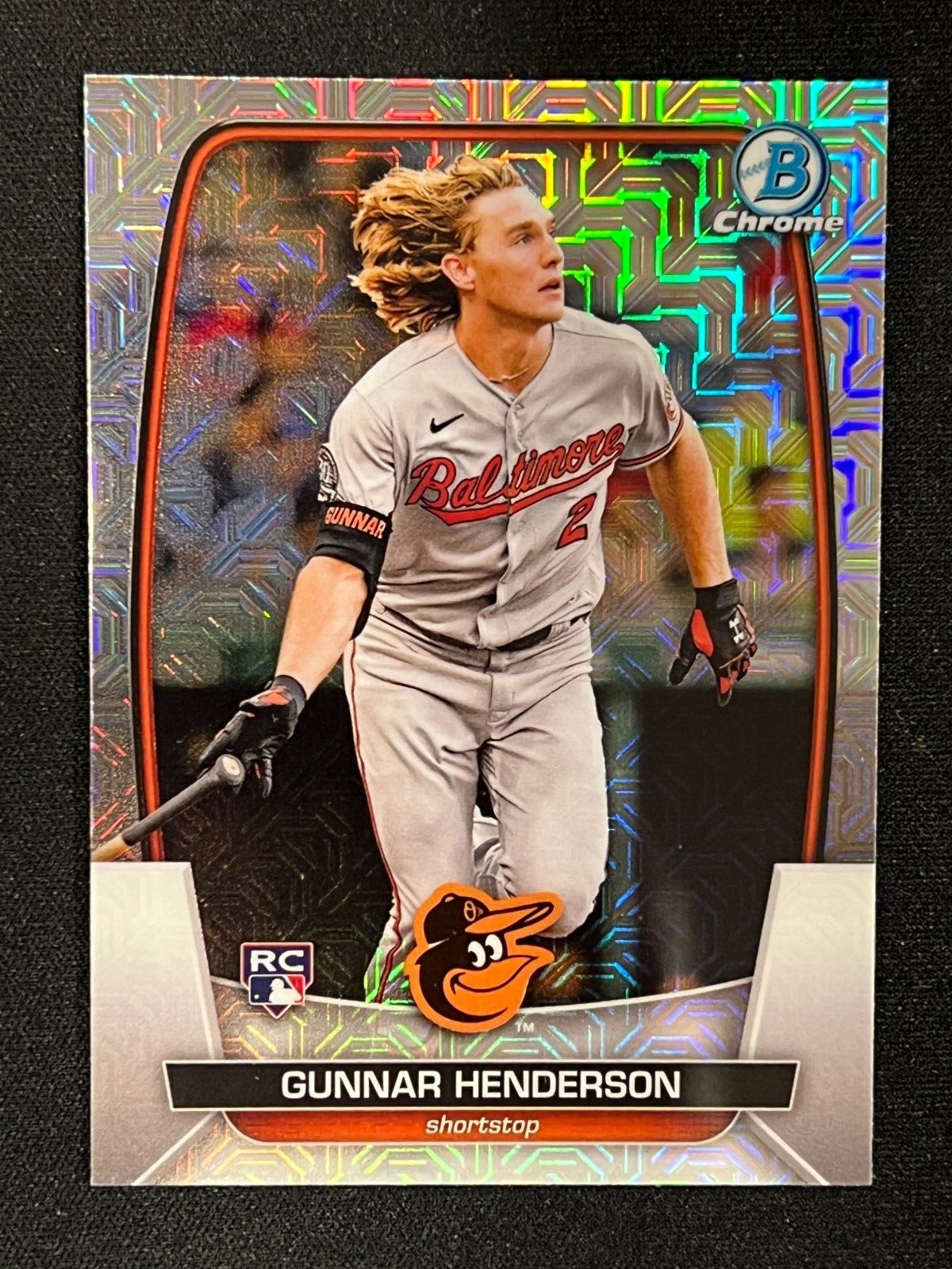Gunnar Henderson 2023 Bowman Chrome Mojo Rookie Card Refractor Mega Box RC #65