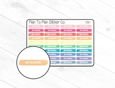 2361~~No School Planner Stickers.