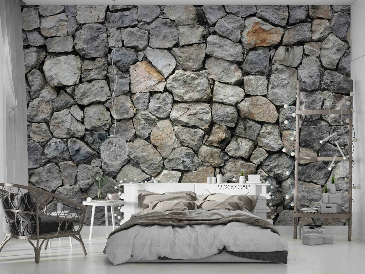 Stone on sale wall wallpaper