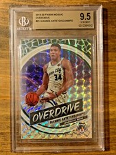 2019-20 Panini Mosaic Giannis Antetokounmpo Overdrive #21 BGS 9.5 Gem Mint 