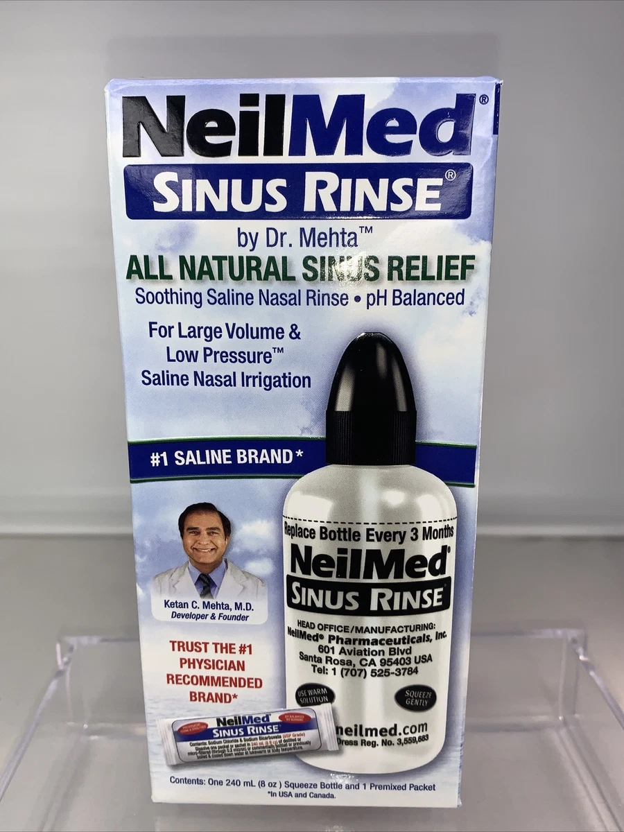 NEILMED SINUS RINSE Starter Kit 8 oz bottle & 1 premixed packet Exp 09-26  (F25)