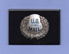 POST OFFICE US BADGE *2X3 FRIDGE MAGNET* USPS STAMP LETTER  DELIVER BOX MAILMAN