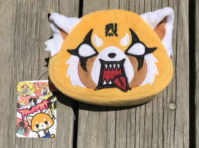 SANRIO AGGRETSUKO ZIPPER PLUSH POUCH / METAL STYLE / NEW/UNUSED/ORIGINAL TAGS