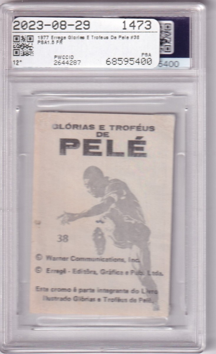 Carte Collector Pelé 1977 PSA 4 - #190 Glorias E Trofeus, Rare, Gradée Professionnellement