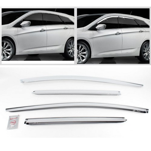 2012+ i40 5door HatchBack Chrome Sun Shade Rain Guard Door Window Visor K-734 - Picture 2 of 2