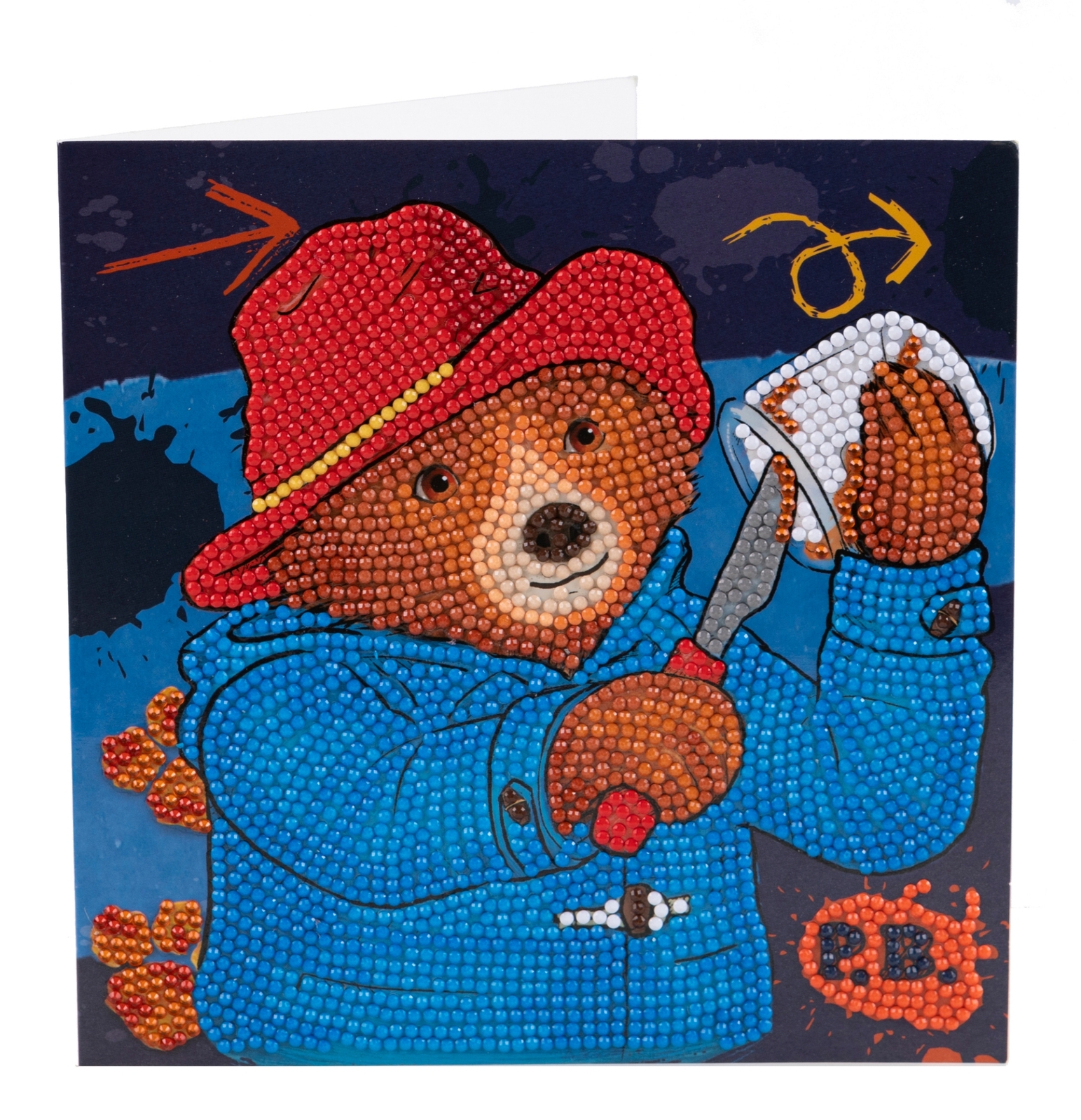 Paddington Marmalade Sandwich - Crystal Art Card 18x18cm