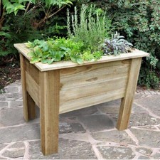 Garden Planter Trough Raised 1m x 0.7m Deep Root  - Pressure Treated Wooden