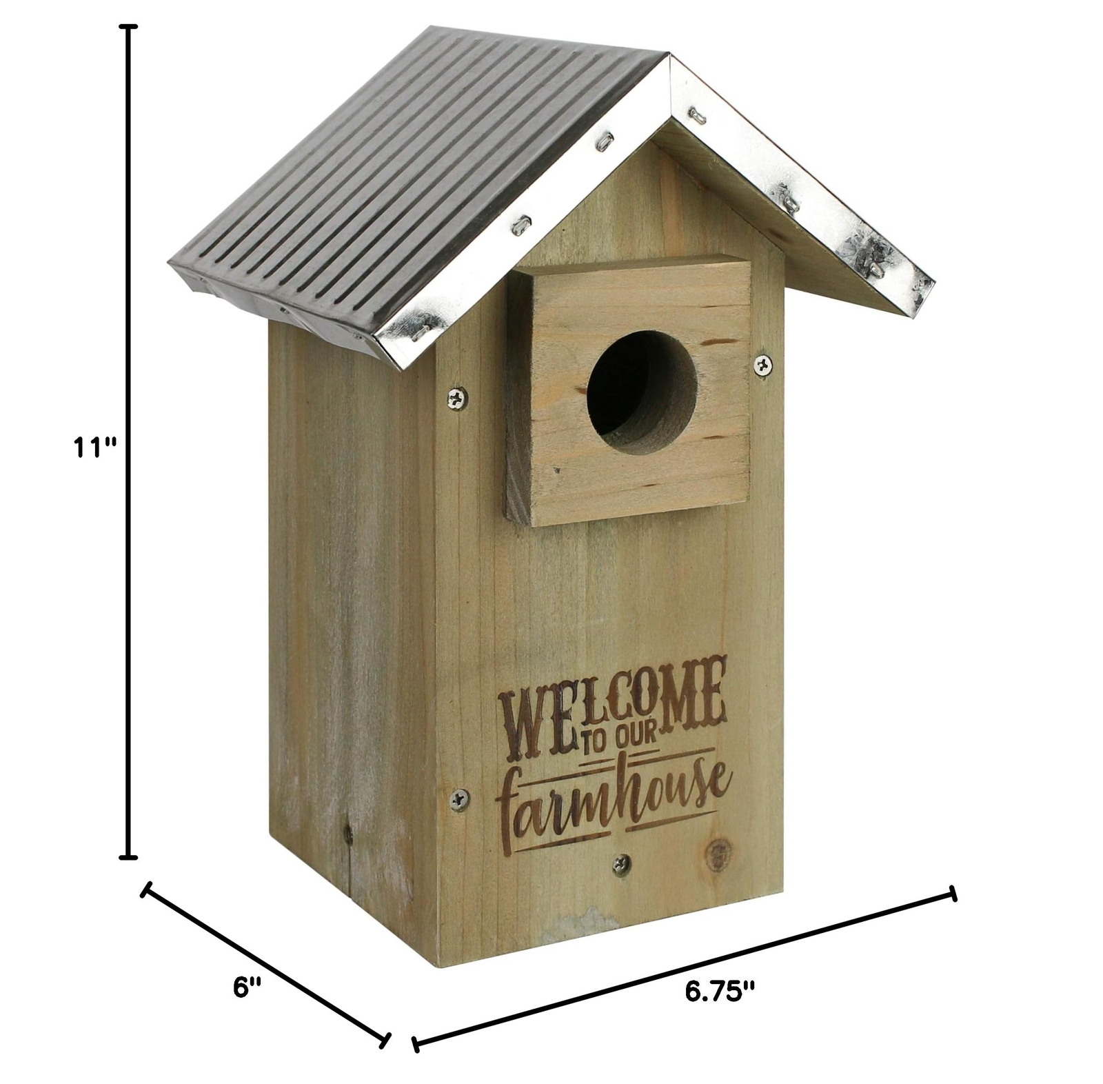 Wild Wings WWGH3-DECO Galvanized Weathered Cedar Bluebird House