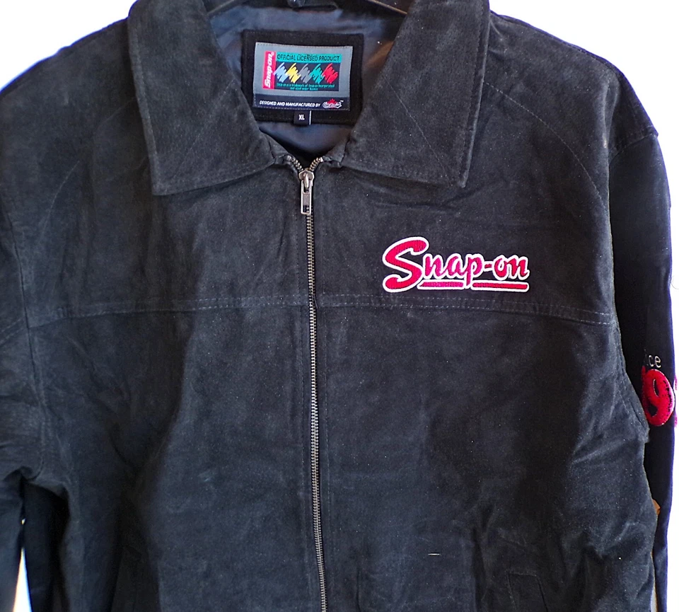 Snap-On инструменты черная замша кожаная куртка 2008 инструменты издание мужской XL - Изображение 2 из 4