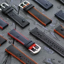 B & R Bands ENDURANCE Rubber Dive Watch Band Straps - 20mm 22mm 