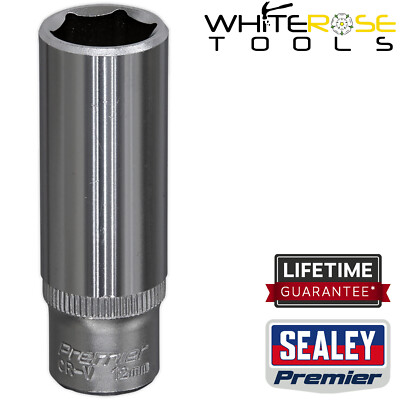 Sealey Socket 12mm Deep 1/4''Sq Drive Premier WallDrive  Garage Automotive