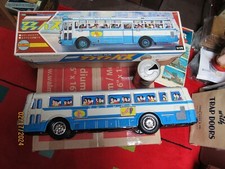 One Man Bus Vintage Large 19 Inch Tin Friction Boxed Near Mint Working 60s Japan