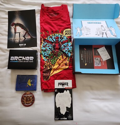 Loot Crate Role Models May 2018 FULL BOX Deadpool XL Shirt Archer Figure NIB