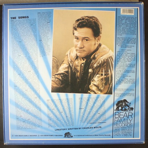 LEFTY FRIZZELL: his life his music BEAR FAMILY 12" LP 33 RPM Germany - Picture 2 of 2
