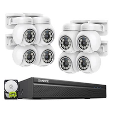 SANNCE 8CH NVR 4K POE PT Security Camera System AI Auto Tracking Two Way Audio