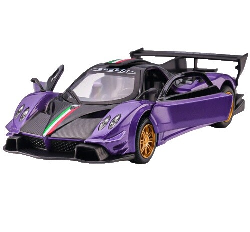 Modèle Réduit Pagani Huayra Roadster 1/64 Violet - LCD64015-PU - Neuf Avec Boîte