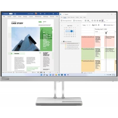 Lenovo L25e-40 LED-Monitor cloud grey 25 Zoll FHD VA-Display HDMI VGA 4ms 75Hz