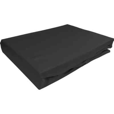 Lorena Mako Satin Spannbettlaken uni Classic Anthrazit 200x200cm Höhe 11-20cm