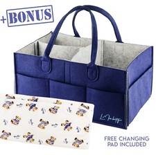 Baby Diaper Caddy Organizer Portable Holder Bag with Changing PAD