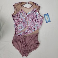 Double Platinum Performance Wear Mauve Women's Large L New NWT Dance Gymnastics