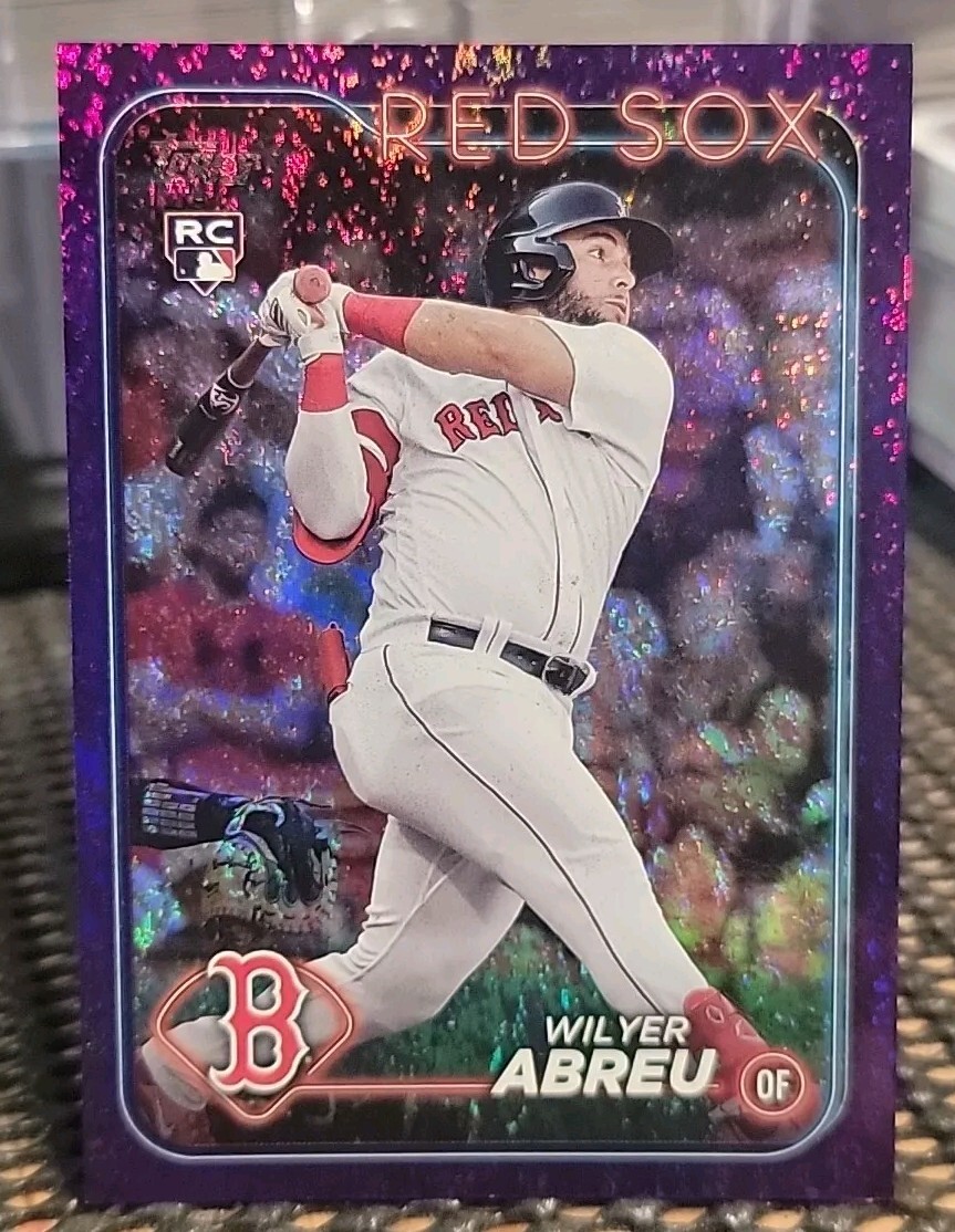 2024 Topps Series 2 #672 Wilyer Abreu Purple Foil Rookie RC #/799 Boston Red Sox