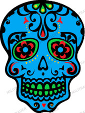 Day of the Dead D a de Muertos Skull Self-adhesive Vinyl Decal V8