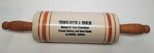 Advertising Antique Stoneware Rolling Pin THOMAS-BRUSH & HAMLIN - Albion, IOWA