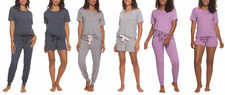 Felina Ladies' 3-Piece Tee, Short, Jogger Lounge Set