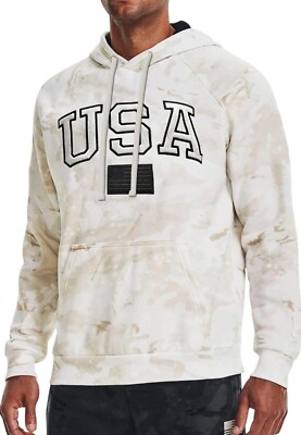 Camo Hoodie White Under Armor Hoodie Under Armour UA Project Rock Freedom  USA Camo White/Brown Hoodie Size 2X-Large