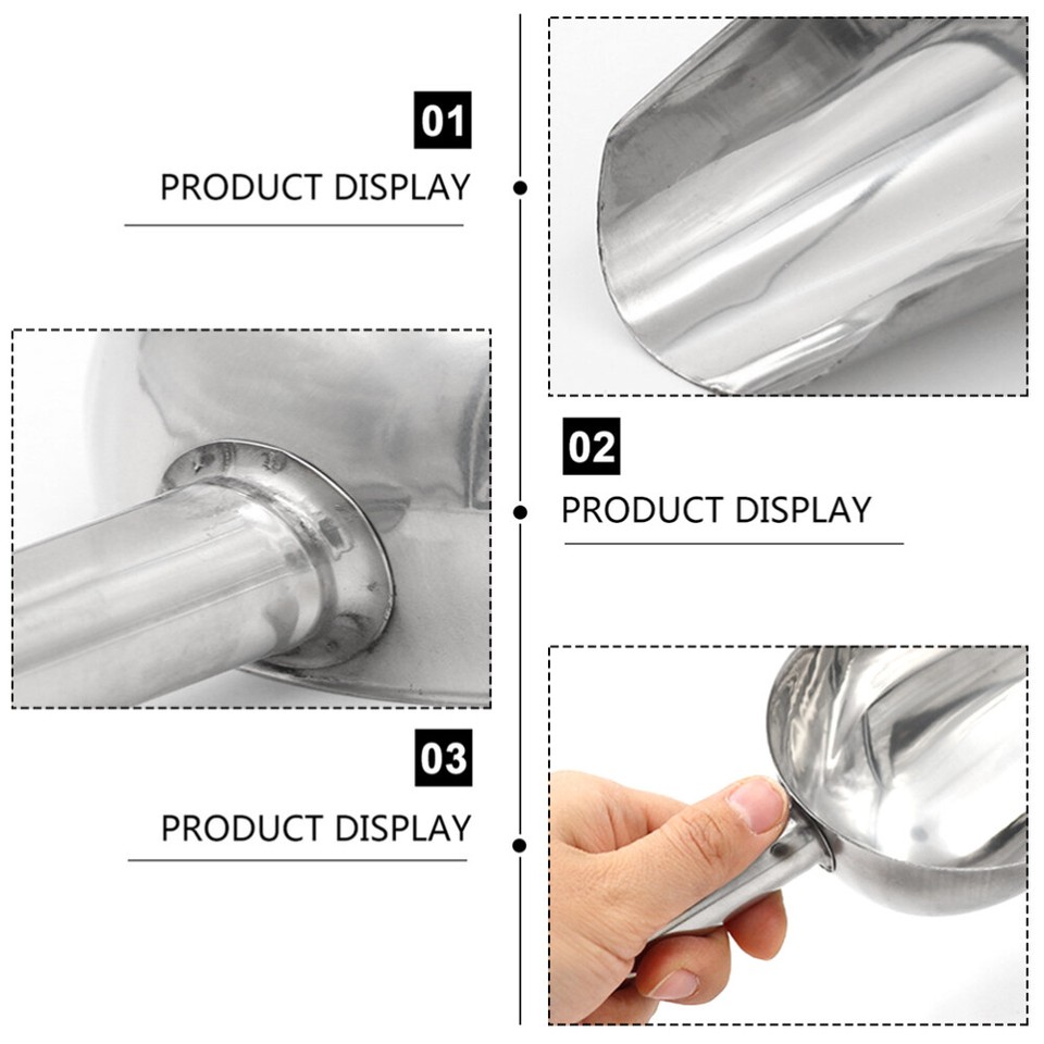 Coffee Bean Shovel Feed Scoop Metal Food Scoop Metal Grain Scoop eBay