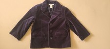 Janie Jack Dark Navy Velvet 3 Button Blazer w/Flap Pockets Boy's Sz 2-3 NWOT