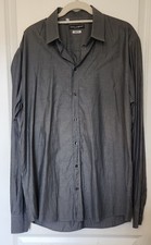 Dolce & Gabbana Men's Martini Gray Button Up Long Sleep Drees Shirt