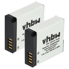 2 Batteries pour Panasonic Lumix DMC-GM5KEG-K DMC-GM5L DMC-GM5W 600mAh 7,2V