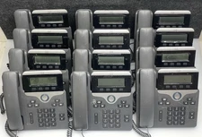 Lot of 12 Cisco CP-7811-K9 VoIP IP POE Business Phone w/ Scratches & LCD Damage