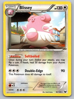 Blissey 82/108 Holo Rare Dark Explorers Pokemon Heavily Played