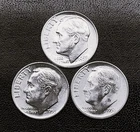 1953 P-D-S 10c SILVER Roosevelt Dime Year set.  GEM BU. FTB  (R193)