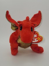 Retired Ty Beanie Babies - LEGEND The Red And Gold Dragon - With Tags