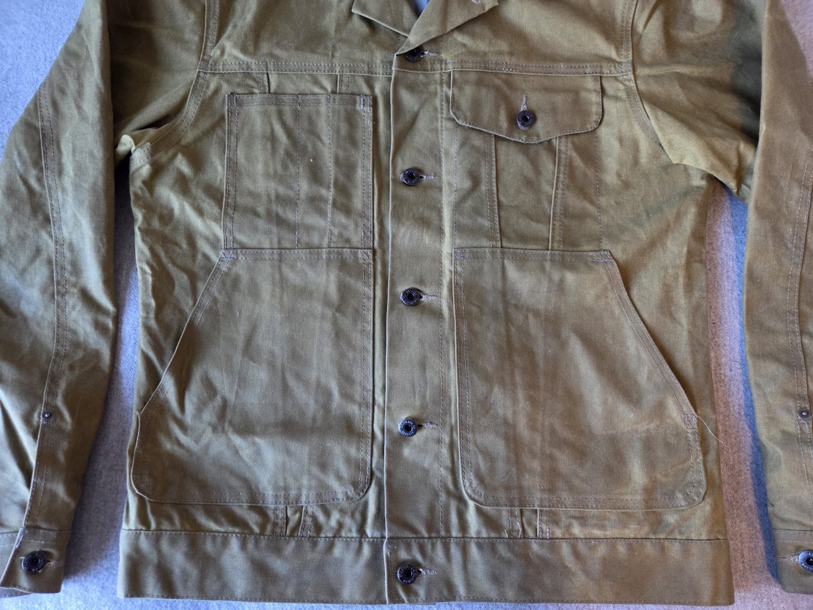 Filson Tin Cloth Short Lined Cruiser Jacket | Medium Long | Made in USA | Rare image 9