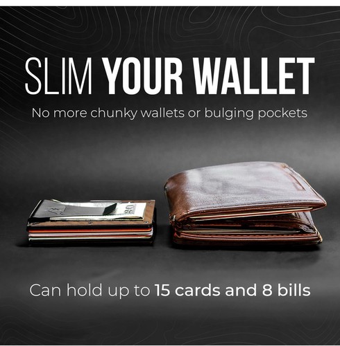 Men's Slim Wallet in Natural Walnut Wood - RFID Protection & Easy Access - Picture 7 of 9