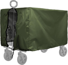 Folding Wagon Cover, Garden Beach Trailer Cover,600D Heavy-Duty Fabric Waterproo