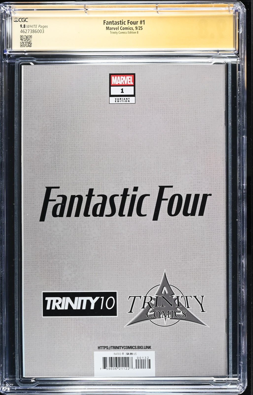 Fantastic Four #1 (2025) Trinity Comics Edition B - CGC 9.8 - Signed Adi Granov